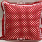 Калъфка за декоративна възглавница Shabby chic – Модел 3 Бели Точки Червен Vany Design