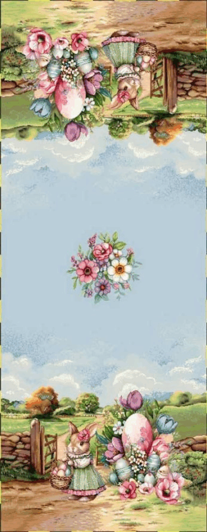 Каре за маса 100/100 - Жакард Великден - Заешка поляна