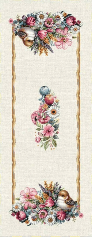 Каре за маса 100/100 - Жакард Великден - Заешка поляна