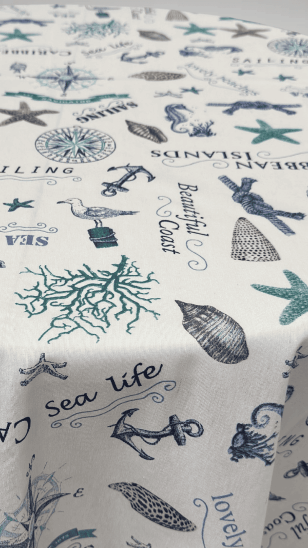 Покривка за маса - Море - Sea Life verde - Image 2