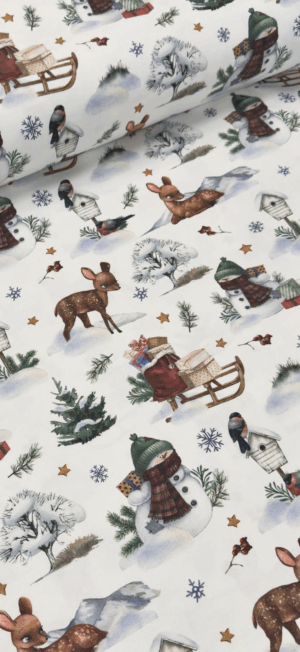 Коледна покривка за маса с хидрофобирано покритие - Празнична елха