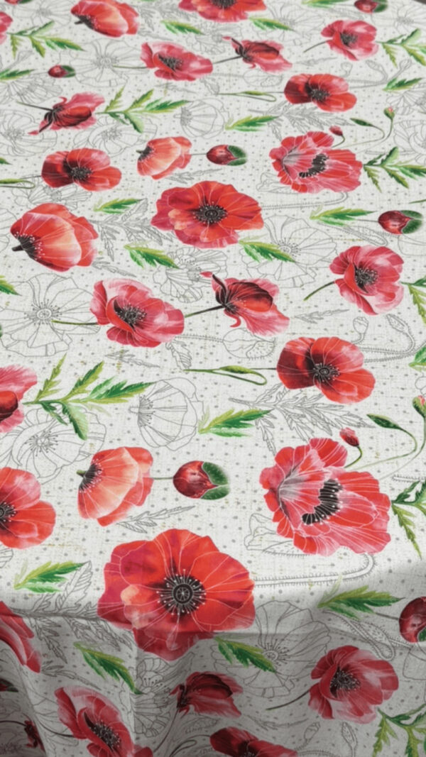 Покривка за маса - Макове - 135/200 - Image 2